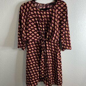 Halogen- disco print knot dress- Size small